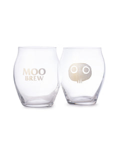 Moo Brew Beer Glasses - Two Pack