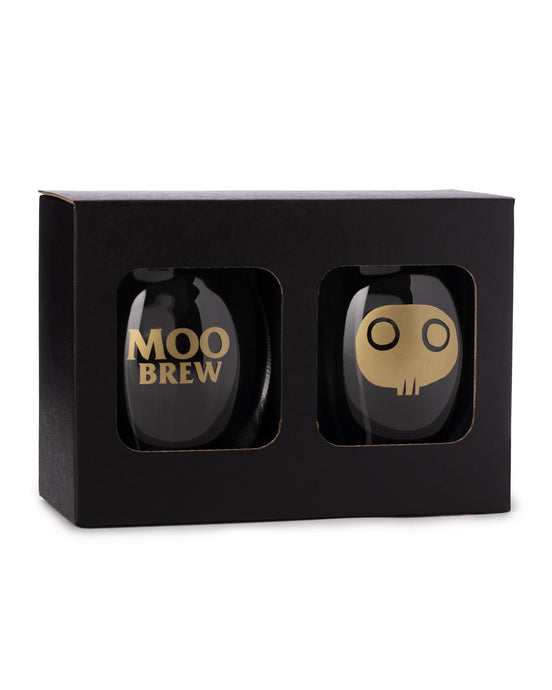 Moo Brew Beer Glasses - Two Pack