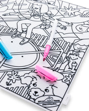 Load image into Gallery viewer, Mona x Ghostpatrol Scribble Mat—Jumping and Drawing