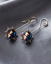 Load image into Gallery viewer, Jon Williamson Holy Mother of God Earrings Blue Skull