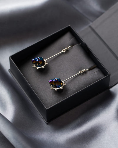 Jon Williamson Holy Mother of God Earrings Blue Skull