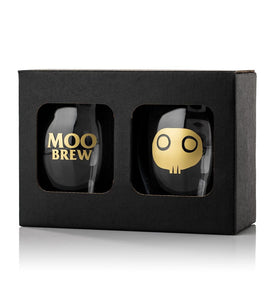 Moo Brew Beer Glasses - Two Pack